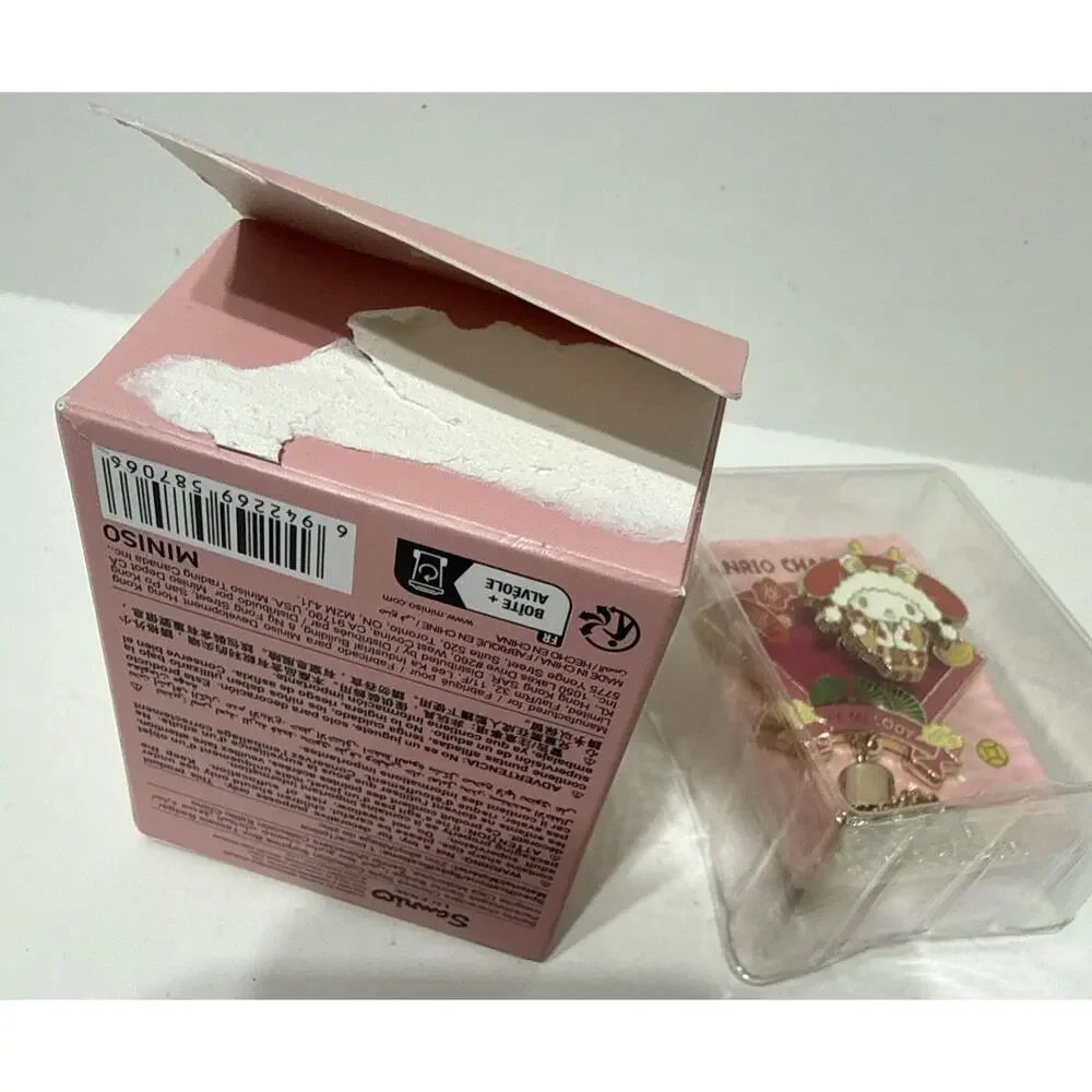 2025 Miniso Sanrio Surprise Box Badge My‎ Melody Metal Pin 3D Jewelry Opened Box